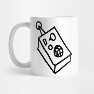 Walkie Talkie Line Drawing Mug